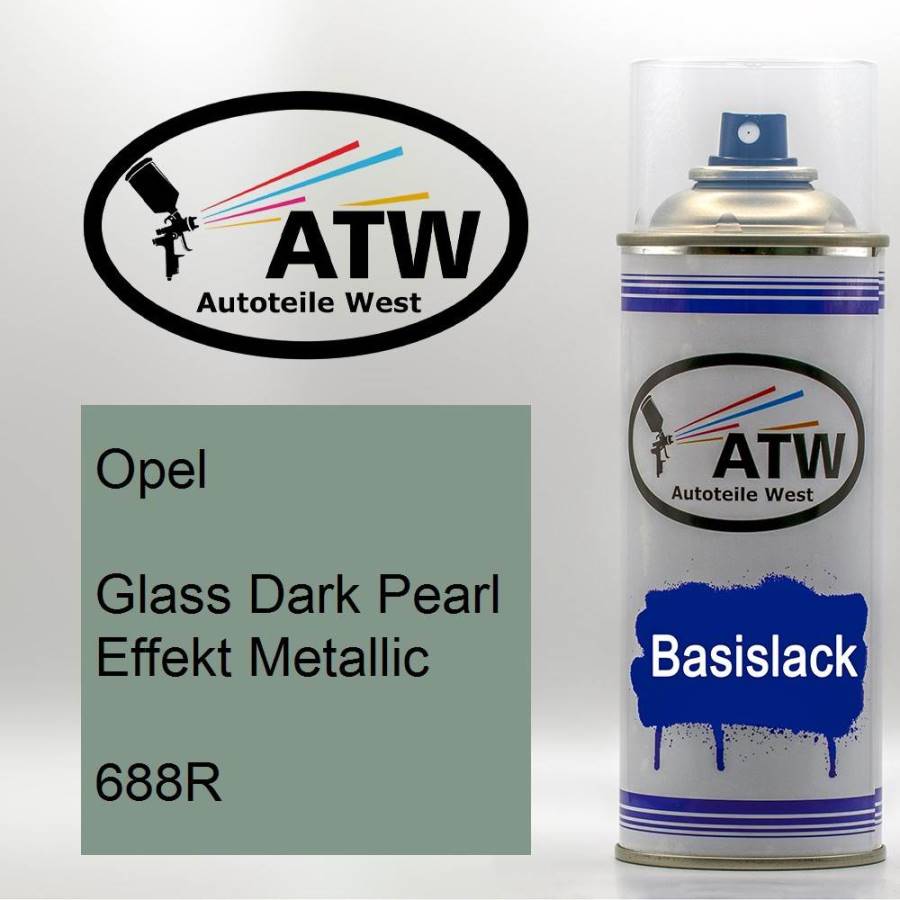 Opel, Glass Dark Pearl Effekt Metallic, 688R: 400ml Sprühdose, von ATW Autoteile West.